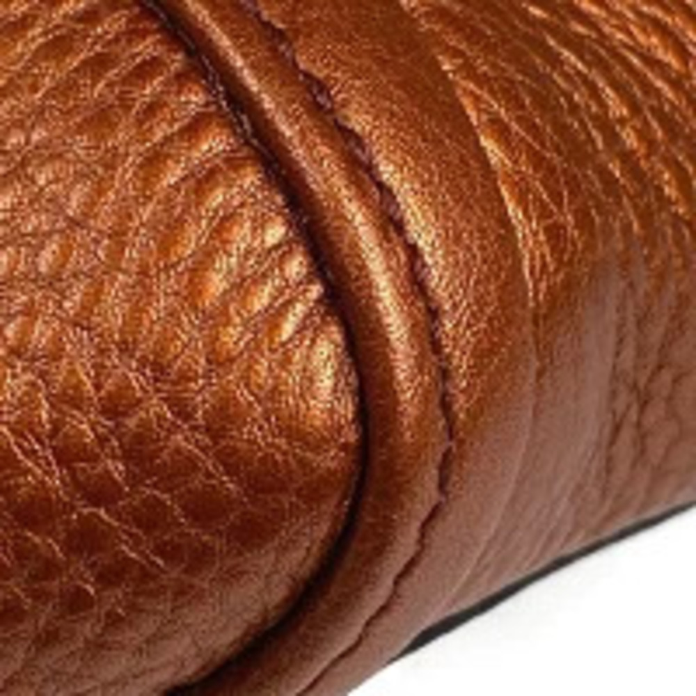 Gucci Soho Tote Bag Shoulder Fringe Interlocking GG Metallic Leather Orange - Picture 3 of 6